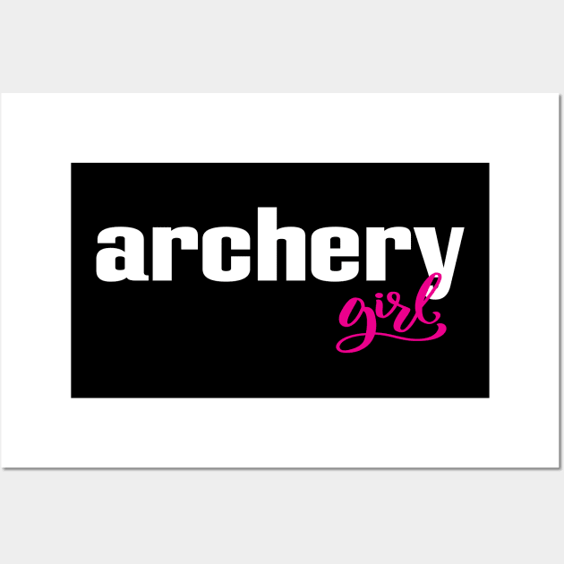 Archery Girl Archering Archer Wall Art by ProjectX23Red